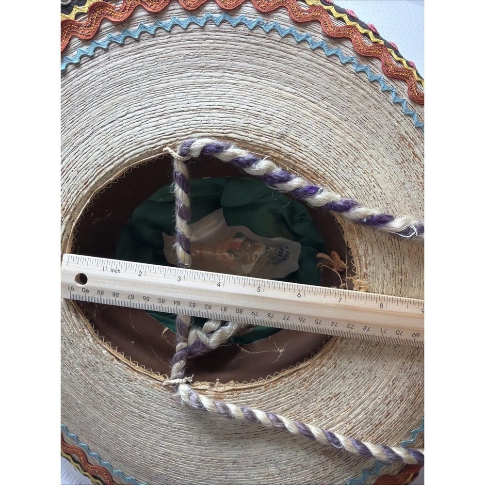Vintage 1960s Casa Chavez Mexican Sombrero de Palma Rodolfo Chavez Sahuayo Decor - Picture 16 of 16